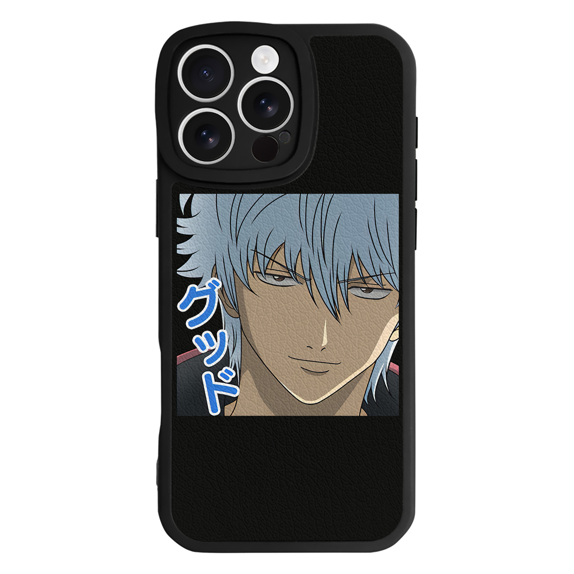 （画像用） ぎんたま 坂田銀時（さかたぎんとき） 神楽 志村新八（しむら しんぱち） GINTAMA Sakata Gintoki Kagura Shimura Shinpachi 【iPhone 16シリーズ対応】シリコンスマホケース（レザー調） 材質：シリコン